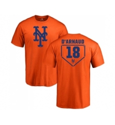 MLB Nike New York Mets #18 Travis d'Arnaud Orange RBI T-Shirt