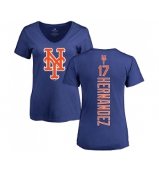 MLB Women's Nike New York Mets #17 Keith Hernandez Royal Blue Backer T-Shirt