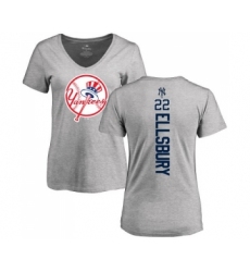 MLB Women's Nike New York Yankees #22 Jacoby Ellsbury Ash Backer T-Shirt