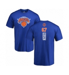 Basketball New York Knicks #67 Taj Gibson Royal Blue Backer T-Shirt