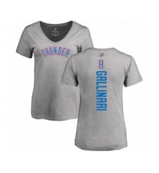 Basketball Women's Oklahoma City Thunder #8 Danilo Gallinari Ash Backer T-Shirt