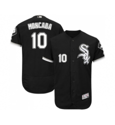 Men's Majestic Chicago White Sox #10 Yoan Moncada Black Alternate Flex Base Authentic Collection MLB Jerseys