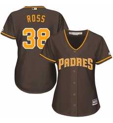 Women's Majestic San Diego Padres #38 Tyson Ross Authentic Brown Alternate Cool Base MLB Jersey