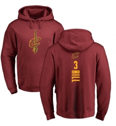 NBA Nike Cleveland Cavaliers #3 George Hill Maroon Backer Pullover Hoodie