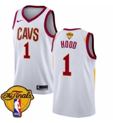 Men's Nike Cleveland Cavaliers #1 Rodney Hood Swingman White 2018 NBA Finals Bound NBA Jersey - Association Edition