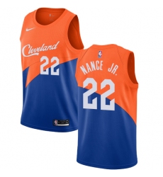 Youth Nike Cleveland Cavaliers #22 Larry Nance Jr. Swingman Blue NBA Jersey - City Edition