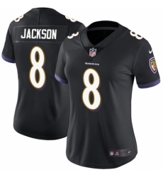 Women's Nike Baltimore Ravens #8 Lamar Jackson Black Alternate Vapor Untouchable Limited Player NFL Jersey Women's Nike Baltimore Ravens #8 Lamar Jackson Black Alternate Vapor Untouchable Limited Player NFL Jersey