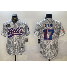 Men's Buffalo Bills #17 Josh Allen 2024 Arctic Camo Salute To Service Stitched Baseball Jersey