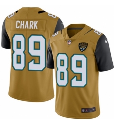 Men's Nike Jacksonville Jaguars #89 DJ Chark Limited Gold Rush Vapor Untouchable NFL Jersey