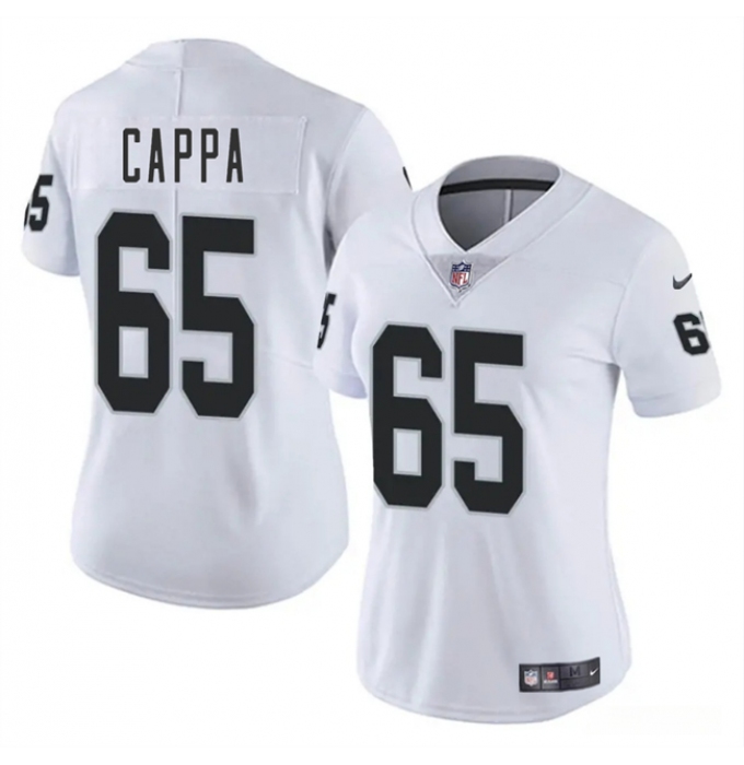 Women's Las Vegas Raiders#65 Alex Cappa White 2025 Vapor Football Stitched Jersey(Run Small)