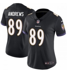 Women Baltimore Ravens #89 Mark Andrews Black 2023 F U S E Vapor Jersey