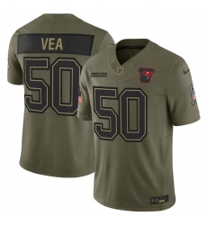 Men's Tampa Bay Buccaneers #50 Vita Vea Olive 2025 Salute to Service Limited Football Stitched Jersey