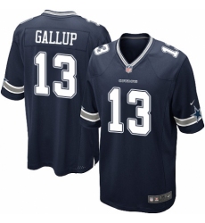 Men's Nike Dallas Cowboys #13 Michael Gallup Game Navy Blue Team Color NFL Jersey