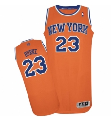 Women's Adidas New York Knicks #23 Trey Burke Authentic Orange Alternate NBA Jersey
