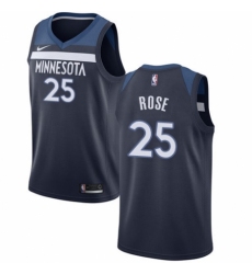 Men's Nike Minnesota Timberwolves #25 Derrick Rose Swingman Navy Blue NBA Jersey - Icon Edition