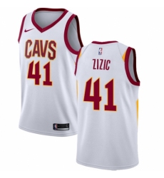 Men's Nike Cleveland Cavaliers #41 Ante Zizic Swingman White NBA Jersey - Association Edition