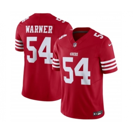 Men's Nike San Francisco 49ers #54 Fred Warner Red 2023 F.U.S.E. Vapor ...