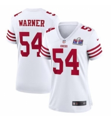 Women's San Francisco 49ers #54 Fred Warner White 2023 F U S E Vapor Untouchable Limited Stitched Football 2024 Super Bowl LVIII Jersey