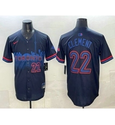 Men's Toronto Blue Jays #22 Ernie Clement Black City Limited Jersey