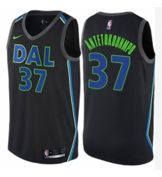 Women's Nike Dallas Mavericks #37 Kostas Antetokounmpo Swingman Black NBA Jersey - City Edition