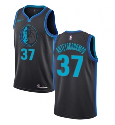 Youth Nike Dallas Mavericks #37 Kostas Antetokounmpo Swingman Charcoal NBA Jersey - City Edition