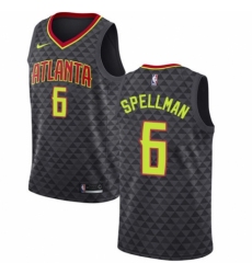 Men's Nike Atlanta Hawks #6 Omari Spellman Authentic Black NBA Jersey - Icon Edition