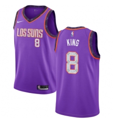 Men's Nike Phoenix Suns #8 George King Swingman Purple NBA Jersey - 2018 19 City Edition