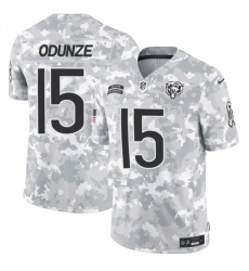 Men's Chicago Bears #15 Rome Odunze 2024 F.U.S.E Arctic Camo Salute To Service Limited Stitched Football Jersey