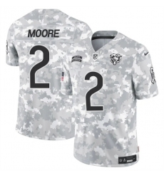 Men's Chicago Bears #2 DJ Moore 2024 F.U.S.E Arctic Camo Salute To Service Limited Stitched Football Jersey