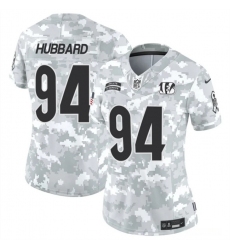 Women's Cincinnati Bengals #94 Sam Hubbard 2024 F.U.S.E Arctic Camo Salute To Service Limited Stitched Football Jersey(Run Small)