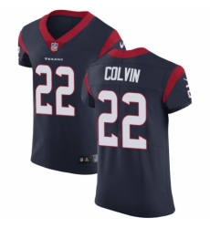 Men's Nike Houston Texans #22 Aaron Colvin Navy Blue Team Color Vapor Untouchable Elite Player NFL Jersey