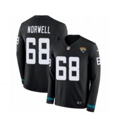 Youth Nike Jacksonville Jaguars #68 Andrew Norwell Limited Black Therma Long Sleeve NFL Jersey