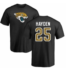 NFL Nike Jacksonville Jaguars #25 D.J. Hayden Black Name & Number Logo T-Shirt