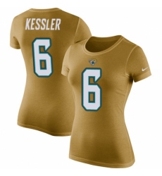 NFL Women's Nike Jacksonville Jaguars #6 Cody Kessler Gold Rush Pride Name & Number T-Shirt
