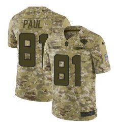 Men's Nike Jacksonville Jaguars #81 Niles Paul Limited Camo 2018 Salute to Service NFL Jerseysey