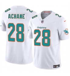 Men's Miami Dolphins #28 De'Von Achane White 2024 F.U.S.E. Vapor Limited Football Stitched Jersey