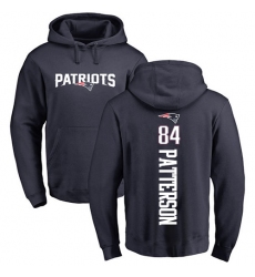 NFL Nike New England Patriots #84 Cordarrelle Patterson Navy Blue Backer Pullover Hoodie
