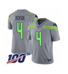 Men's Seattle Seahawks #4 Michael Dickson Limited Silver Inverted Legend 100th Season Football Jersey