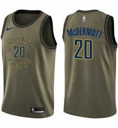 Men's Nike Indiana Pacers #20 Doug McDermott Swingman Green Salute to Service NBA Jersey