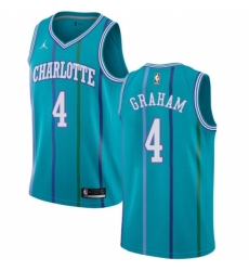 Youth Nike Jordan Charlotte Hornets #4 Devonte Graham Swingman Aqua Hardwood Classics NBA Jersey