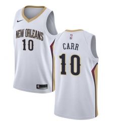 Men's Nike New Orleans Pelicans #10 Tony Carr Swingman White NBA Jersey - Association Edition