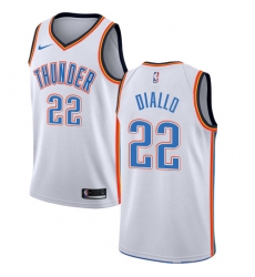 Women's Nike Oklahoma City Thunder #22 Hamidou Diallo Swingman White NBA Jersey - Association Edition