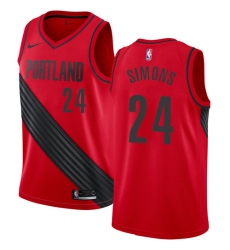 Youth Nike Portland Trail Blazers #24 Anfernee Simons Swingman Red NBA Jersey Statement Edition
