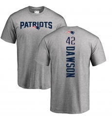 NFL Nike New England Patriots #42 Duke Dawson Ash Backer T-Shirt