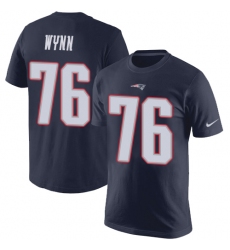 NFL Nike New England Patriots #76 Isaiah Wynn Navy Blue Rush Pride Name & Number T-Shirt