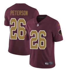 Men's Nike Washington Redskins #26 Adrian Peterson Burgundy Red Gold Number Alternate 80TH Anniversary Vapor Untouchable Limited Player NFL Jersey