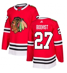 Men's Adidas Chicago Blackhawks #27 Adam Boqvist Authentic Red Home NHL Jersey