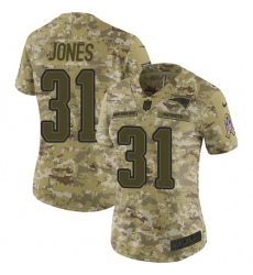 Women's Nike New England Patriots #31 Jonathan Jones Limited Camo 2018 Salute to Service NFL Jersey