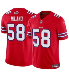 Men's Buffalo Bills #58 Matt Milano Red 2024 F.U.S.E. Vapor Untouchable Limited Stitched Football Jersey