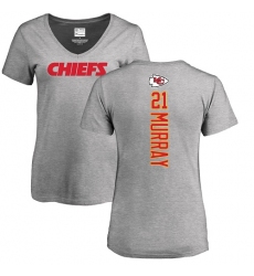 NFL Women's Nike Kansas City Chiefs #21 Eric Murray Ash Backer V-Neck T-Shirt